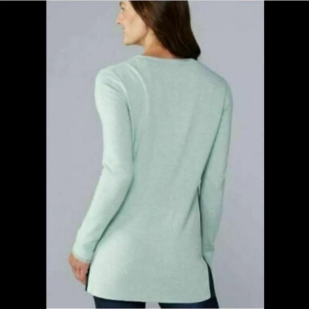 Smartwool Women's Shadow Pine Pocket Sweater Frosty Green Heather Large - Picture 7 of 8